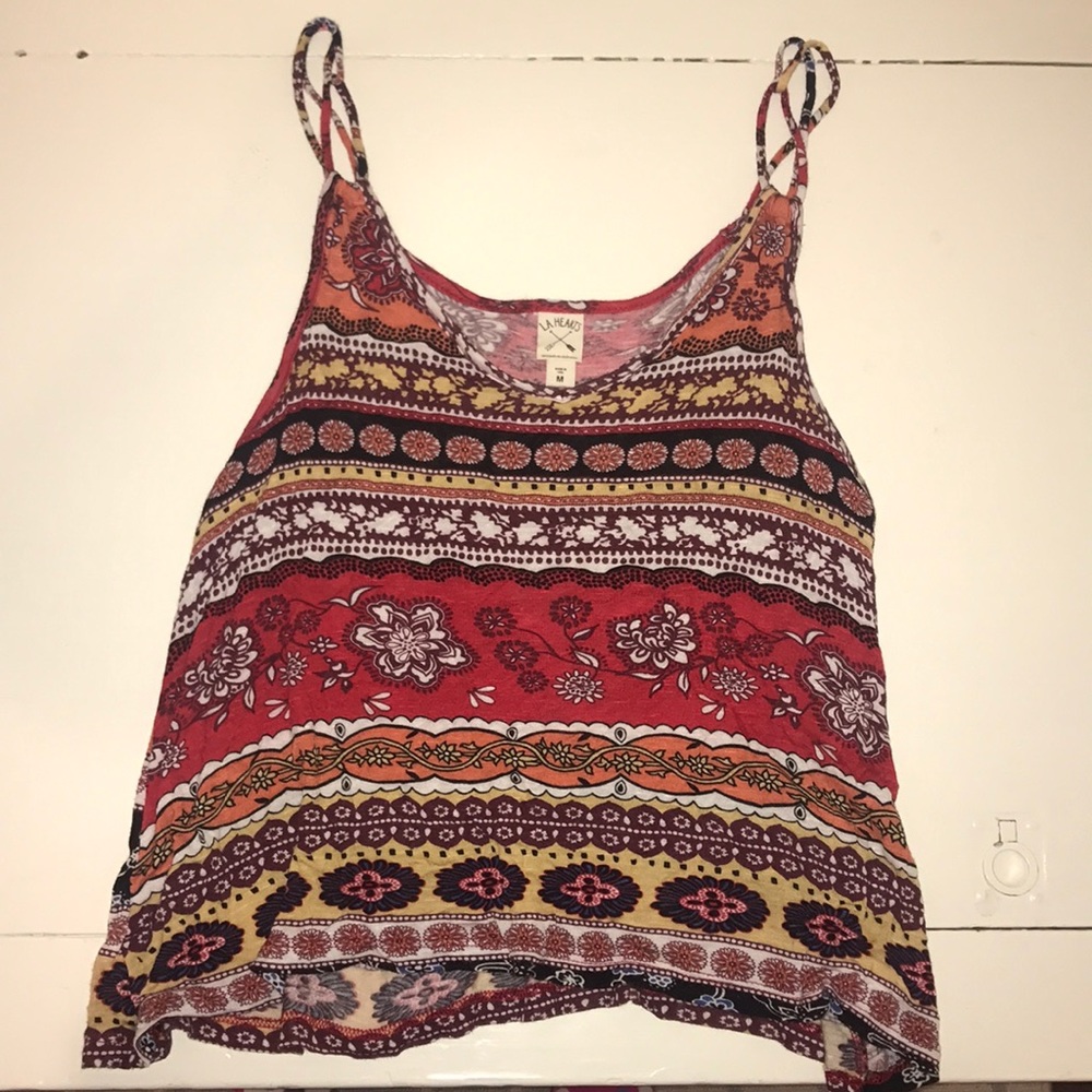LA Hearts Patterned Tank Top